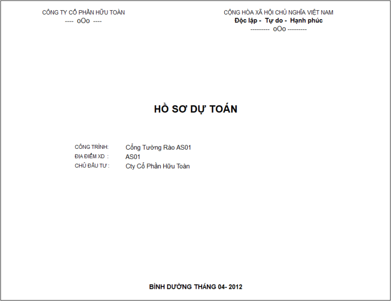 Dự toán hàng rào sắt