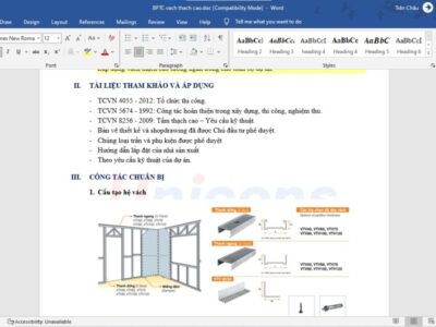 Biện pháp thi công vách thạch cao