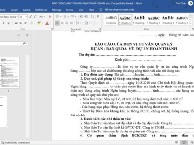 Báo cáo quản lý dự án hoàn thành dự án