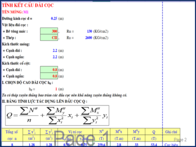 Bảng tính cốp pha thép cột tròn (BTKC0118)