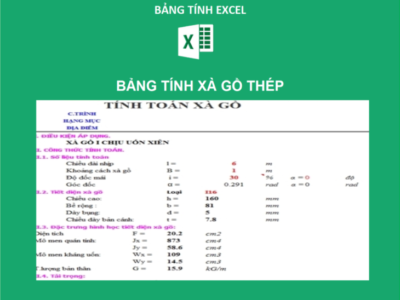 Bảng tính xà gồ thép