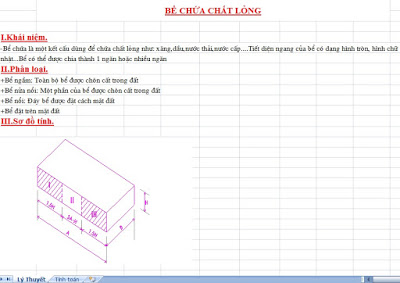 LÝ THUYẾT VÀ TÍNH TOÁN BỂ NƯỚC MÁI