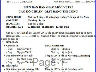 24 Biểu mẫu hồ sơ các loại chỉ trong 1 file excel