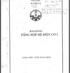 Bài giảng tổng hợp hệ điện cơ 1