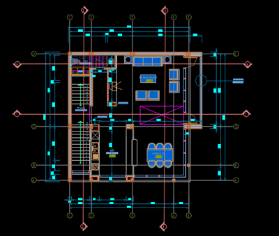 Bản vẽ nhà phố 4 tầng 9x10