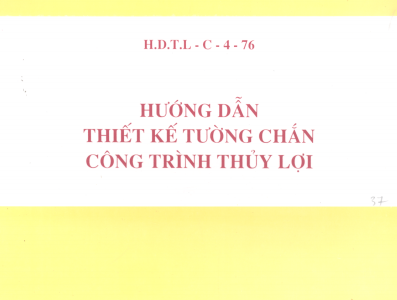 Hướng dẫn thiết kế tường chắn công trình thủy lợi