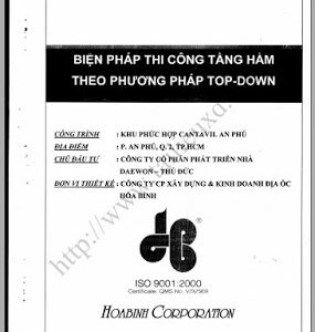 Biện pháp thi công tầng hầm theo phương pháp Top Down Khu phức hợp CANTAVIL An Phú, F An Phú, Q2, Tp. HCM