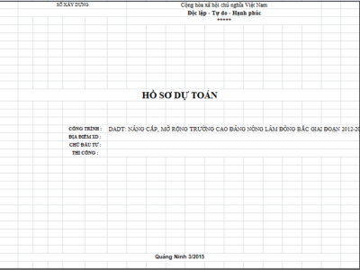 DỰ TOÁN BỂ TỰ HOẠI