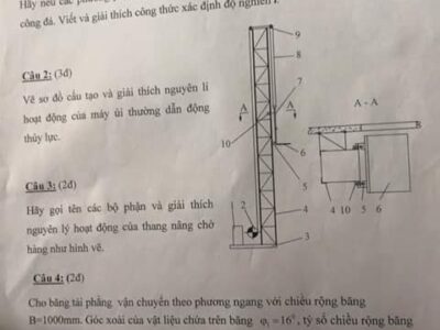 Đề thi môn học máy xây dựng