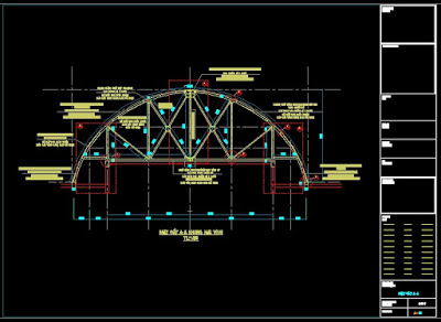 Bản vẽ kết cấu mái vòm