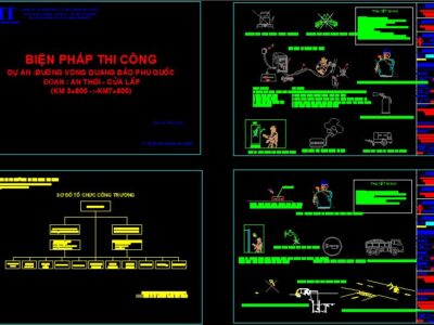 Bản vẽ biện pháp thi công đường