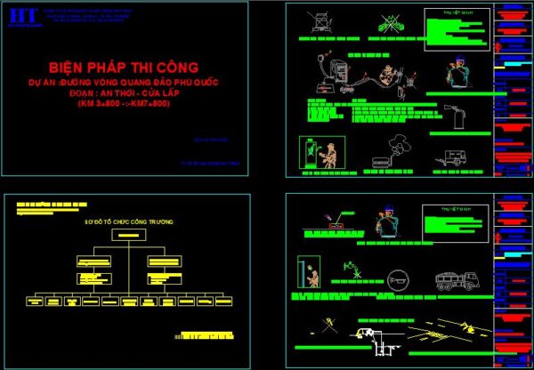 Bản vẽ biện pháp thi công đường