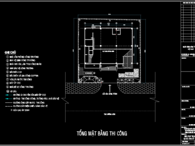 Bản vẽ biện pháp thi công file autocad