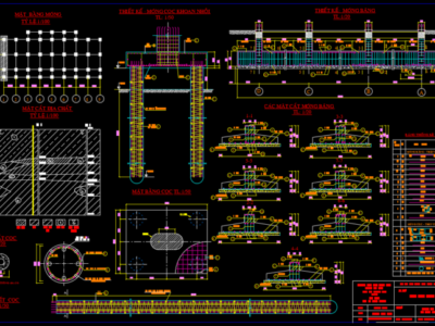 Bản vẽ đồ án sinh viên phương án mong băng và cọc khoan nhồi