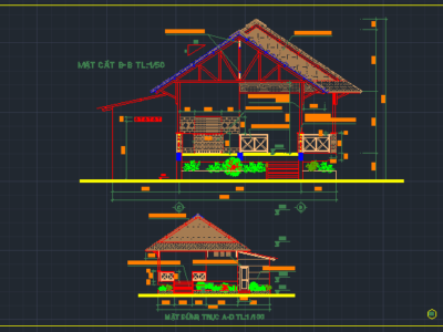 Bản vẽ thiết kế nhà sàn