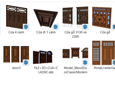 Thư viện cửa Sketchup