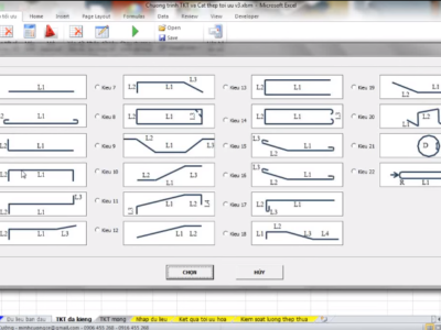 Chương trình thống kê thép và cắt thép tối ưu