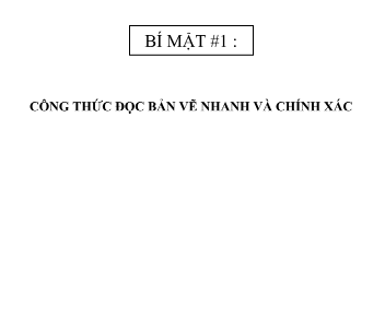 Công thức đọc bản vẽ nhanh và chính xác