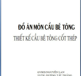 Đồ án thiết kế cầu bê tông cốt thép