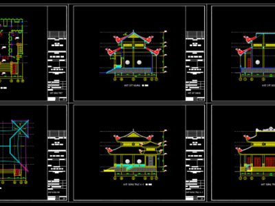 File cad mẫu nhà thờ họ | Nhà thờ tộc