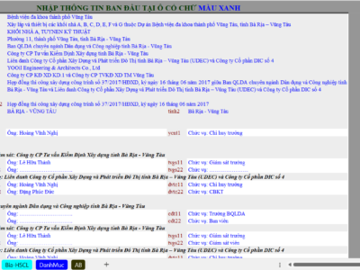 File Excel quản lý hồ sơ chất lượng