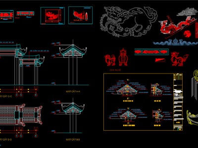 Thư viện autocad chi tiết đình chùa rất đẹp và đầy đủ