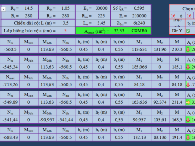 FILE EXCEL TÍNH CỘT LỆCH TÂM XIÊN