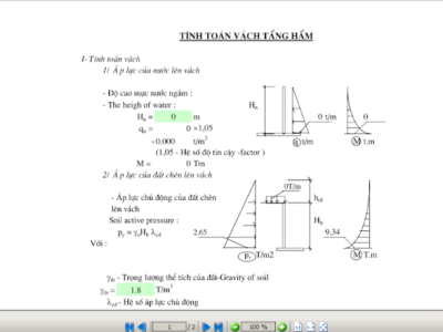 TÍNH TOÁN VÁCH HẦM PDF