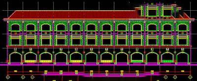 Bản vẽ thiết kế mẫu trường học 3 tầng